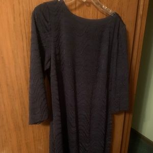 dressbarn blue 3/4 length sleeve dress, Size 12